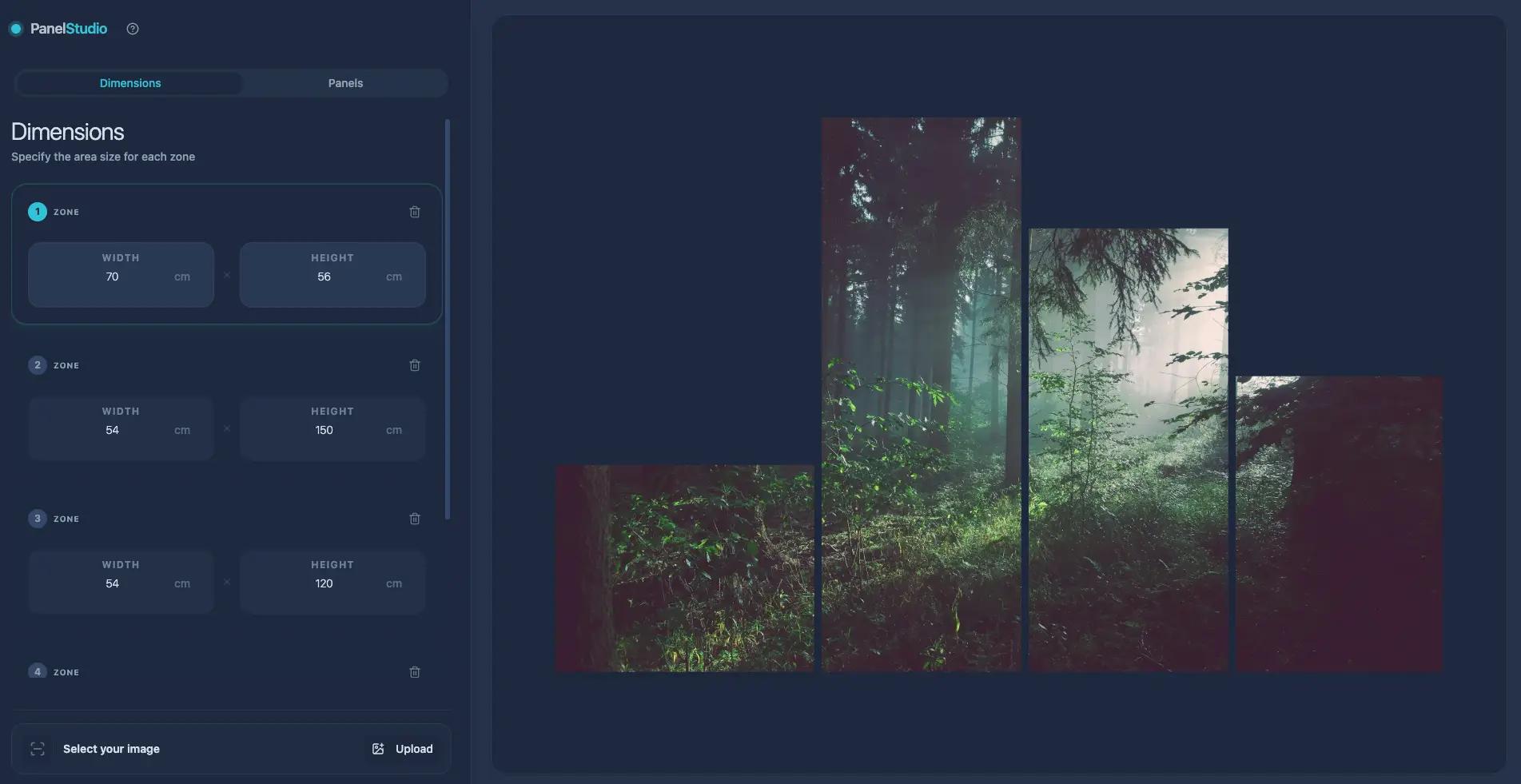 Screenshot of PanelStudio main screen.